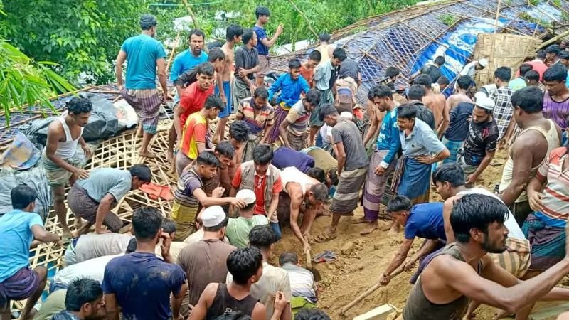 রোহিঙ্গা ক্যাম্পে পাহাড়ধস: মৃত্যু বেড়ে ৮